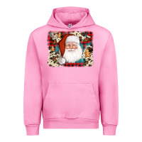 Fuchsia Pink cowhide santa cookie socks background Urban Hoodie - AdoDesignShop