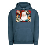 Pigment Midnight Navy cowhide santa cookie socks background Urban Hoodie - AdoDesignShop