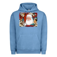 Pigment Pebble Blue cowhide santa cookie socks background Urban Hoodie - AdoDesignShop