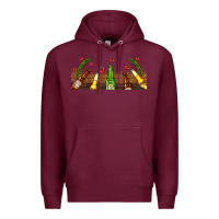 Burgundy beer party for christmas Premium Hoodie - AdoDesignShop