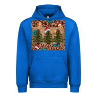 Cobalt Christmas trees leopard Urban Hoodie - AdoDesignShop