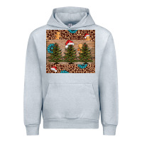 Heather Grey Christmas trees leopard Urban Hoodie - AdoDesignShop