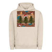 Pigment French Oak Christmas trees leopard Urban Hoodie - AdoDesignShop