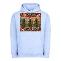 Pigment Grape Ice Christmas trees leopard Urban Hoodie - AdoDesignShop