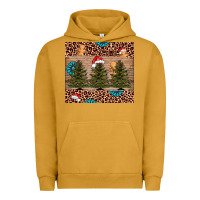 Pigment Peanut Butter Christmas trees leopard Urban Hoodie - AdoDesignShop