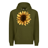 Army Green sunflower Premium Hoodie - JahusDesignShop