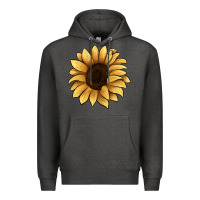 Charcoal Heather sunflower Premium Hoodie - JahusDesignShop