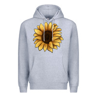 Heather Grey sunflower Premium Hoodie - JahusDesignShop