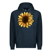 Navy sunflower Premium Hoodie - JahusDesignShop