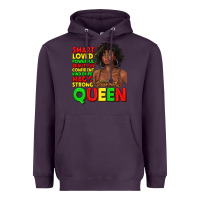 Plum black queen quotes juneteenth Heavyweight Hoodie - texasbilliewilder