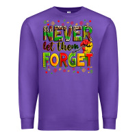 Purple never let them forget Premium Sweatshirt - Zillion Design Studio