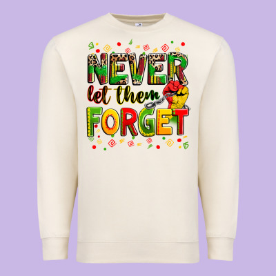 Never Let Them Forget Premium Sweatshirt Designed By Zillion Design Studio