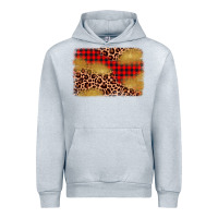 Heather Grey christmas leopard glitter background Urban Hoodie - AdoDesignShop