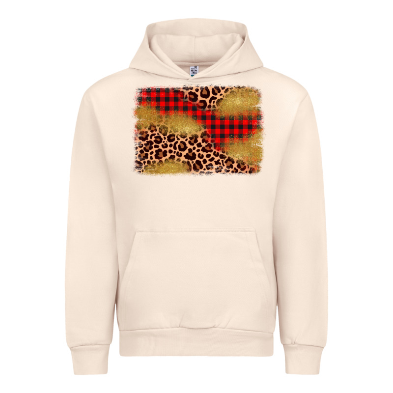 Christmas Leopard Glitter Background Urban Hoodie by AdoDesignShop | Teevron