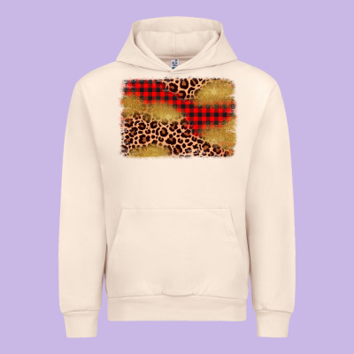Christmas Leopard Glitter Background Urban Hoodie Designed By Adodesignshop
