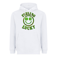 White feeling lucky with leopard Heavyweight Hoodie - RanaPortraitStore