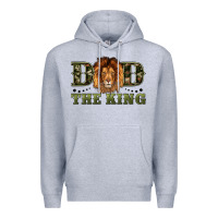 Heather Grey dad the king Premium Hoodie - Artiststas