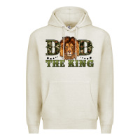 Oatmeal Heather dad the king Premium Hoodie - Artiststas