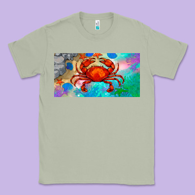 Crab License Plate Classic Tee Designed By Barkaloodesign