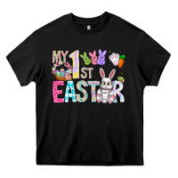 Black My 1st Easter Heavy Core Tee - CowhideDigitalArt