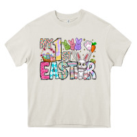 Cream My 1st Easter Heavy Core Tee - CowhideDigitalArt