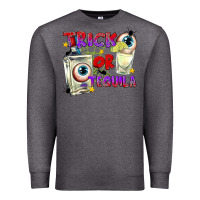 Charcoal Heather Trick or Tequila Premium Sweatshirt - texasbilliewilder