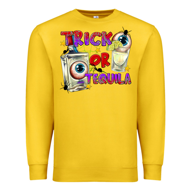 Trick Or Tequila Premium Sweatshirt by texasbilliewilder | Teevron