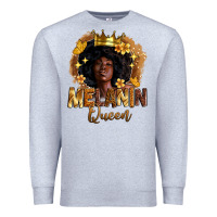 Heather Grey melanin queen Premium Sweatshirt - Zillion Design Studio