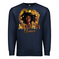 Navy melanin queen Premium Sweatshirt - Zillion Design Studio