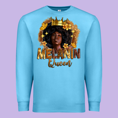 Melanin Queen Premium Sweatshirt Designed By Zillion Design Studio