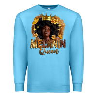Ocean Blue melanin queen Premium Sweatshirt - Zillion Design Studio