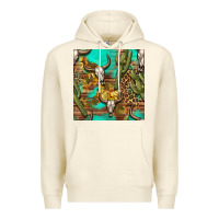Sandshell western bull skull and cactus seamless pattern Premium Hoodie - BundleAndBundleShop