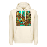 Tofu western bull skull and cactus seamless pattern Premium Hoodie - BundleAndBundleShop