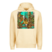 Pina Colada western bull skull and cactus seamless pattern Premium Hoodie - BundleAndBundleShop