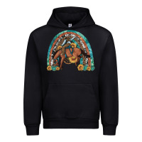 Black bucking bronco rodeo rainbow Urban Hoodie - Artiststas