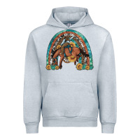 Heather Grey bucking bronco rodeo rainbow Urban Hoodie - Artiststas