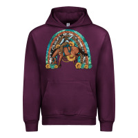 Mauve Wine bucking bronco rodeo rainbow Urban Hoodie - Artiststas