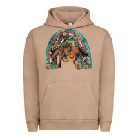 Pigment Burro bucking bronco rodeo rainbow Urban Hoodie - Artiststas