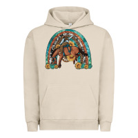 Pigment French Oak bucking bronco rodeo rainbow Urban Hoodie - Artiststas
