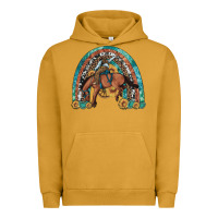 Pigment Peanut Butter bucking bronco rodeo rainbow Urban Hoodie - Artiststas