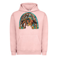 Pigment Salmon bucking bronco rodeo rainbow Urban Hoodie - Artiststas