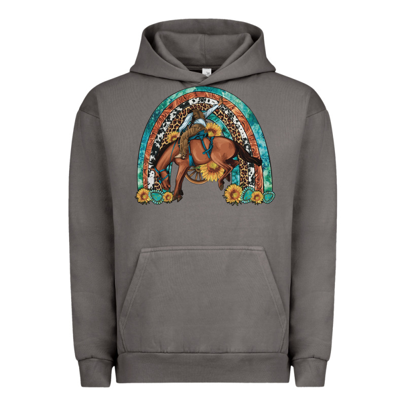 Bucking Bronco Rodeo Rainbow Urban Hoodie by Artiststas | Teevron
