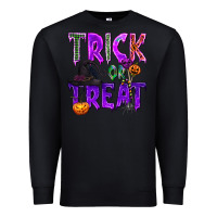 Black Trick or Treat Premium Sweatshirt - texasbilliewilder