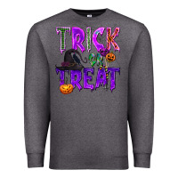 Charcoal Heather Trick or Treat Premium Sweatshirt - texasbilliewilder