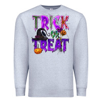 Heather Grey Trick or Treat Premium Sweatshirt - texasbilliewilder