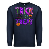 Navy Trick or Treat Premium Sweatshirt - texasbilliewilder