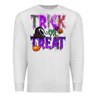 Oatmeal Heather Trick or Treat Premium Sweatshirt - texasbilliewilder