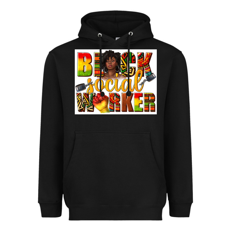 Black Social Worker Heavyweight Hoodie by texasbilliewilder | Teevron