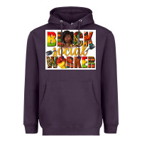 Plum black social worker Heavyweight Hoodie - texasbilliewilder