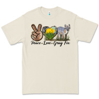 Peace Love Gray Fox Premium Tee | Teevron